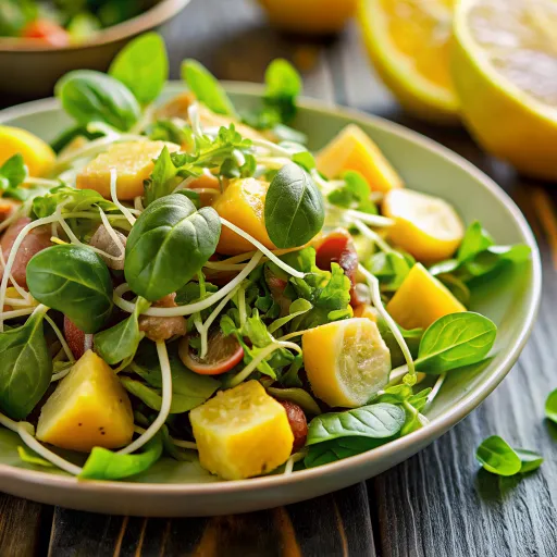 अंकुरित चना और अमरूद का स्वास्थ्य सलाद